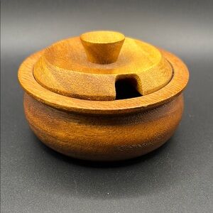 Wooden Sugar Bowl with Lid